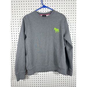 PAUL SMITH Sweatshirt Mens Grey Zebra Logo Pullover Sweatshirt size XL